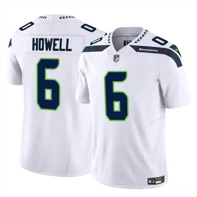 Youth Seattle Seahawks #6 Sam Howell White 2023 F.U.S.E. Vapor Limited Stitched Jersey Dzhi->youth nfl jersey->Youth Jersey